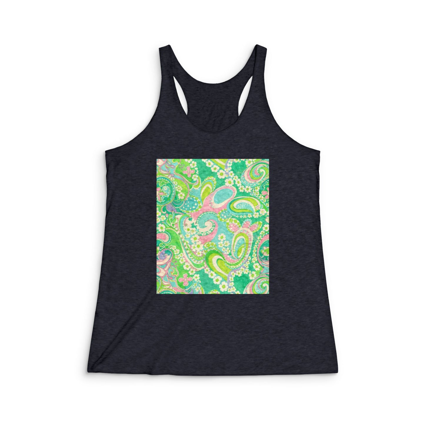 Paisley Breeze Racerback Tank Top — Women's Floral Boho Summer Tank