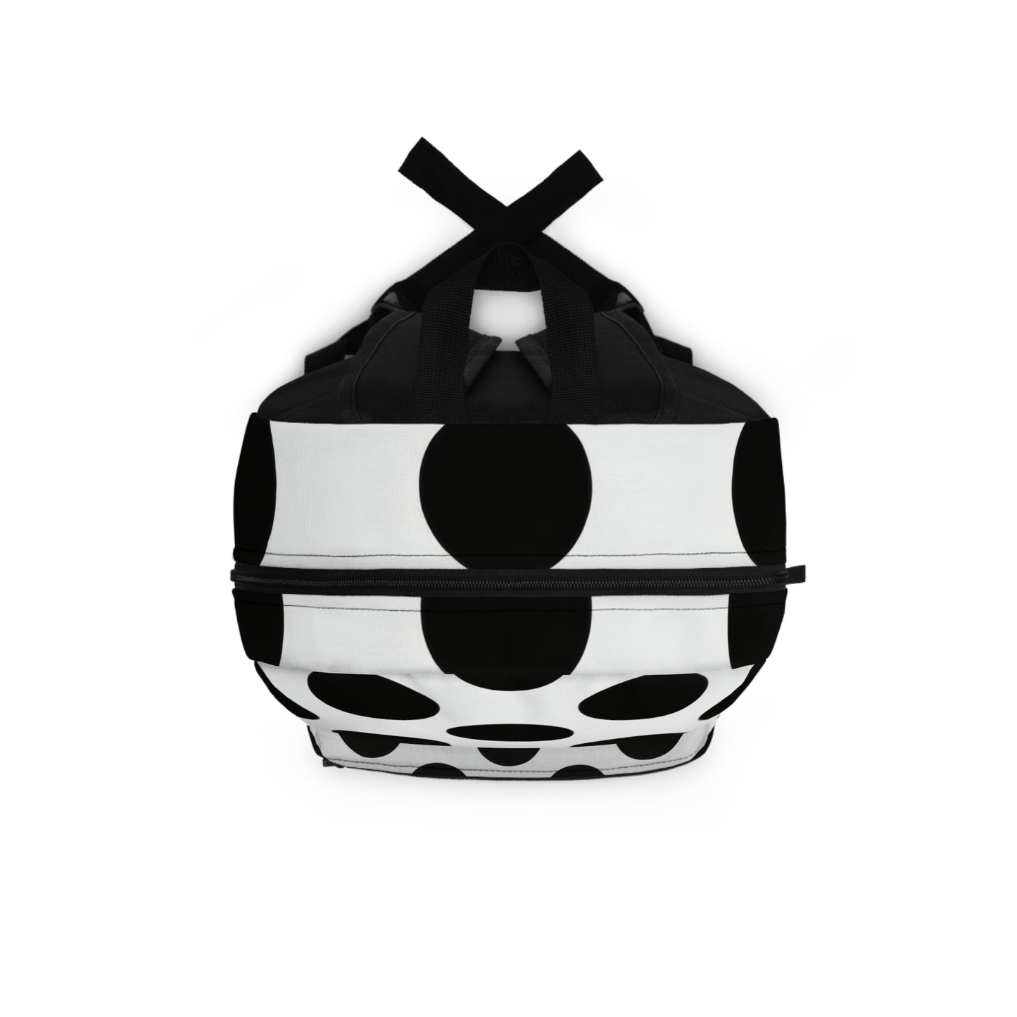 Polka Dot Backpack — Stylish Black & White School Daypack