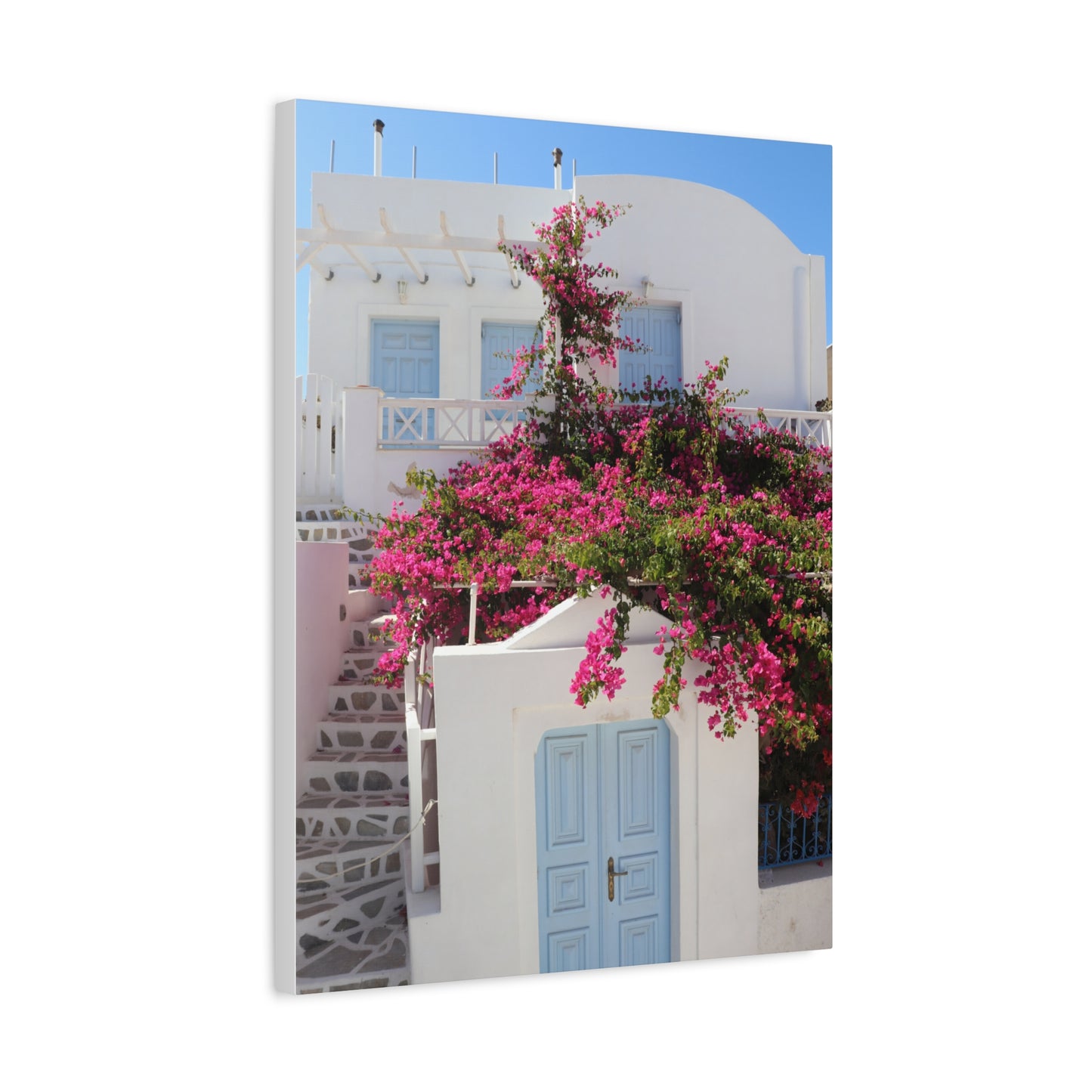 Santorini Bougainvillea Matte Canvas