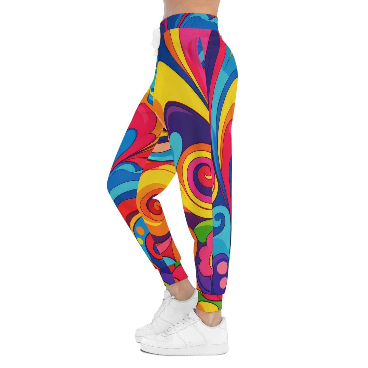Psychedelic Swirl Joggers — Vibrant Retro Athletic Pants