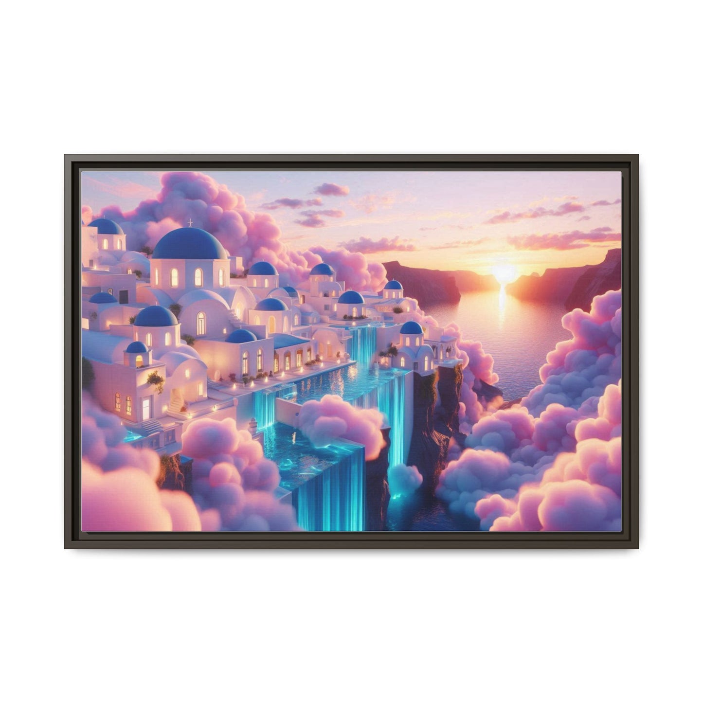 Sunset Cloudscape Framed Canvas Print