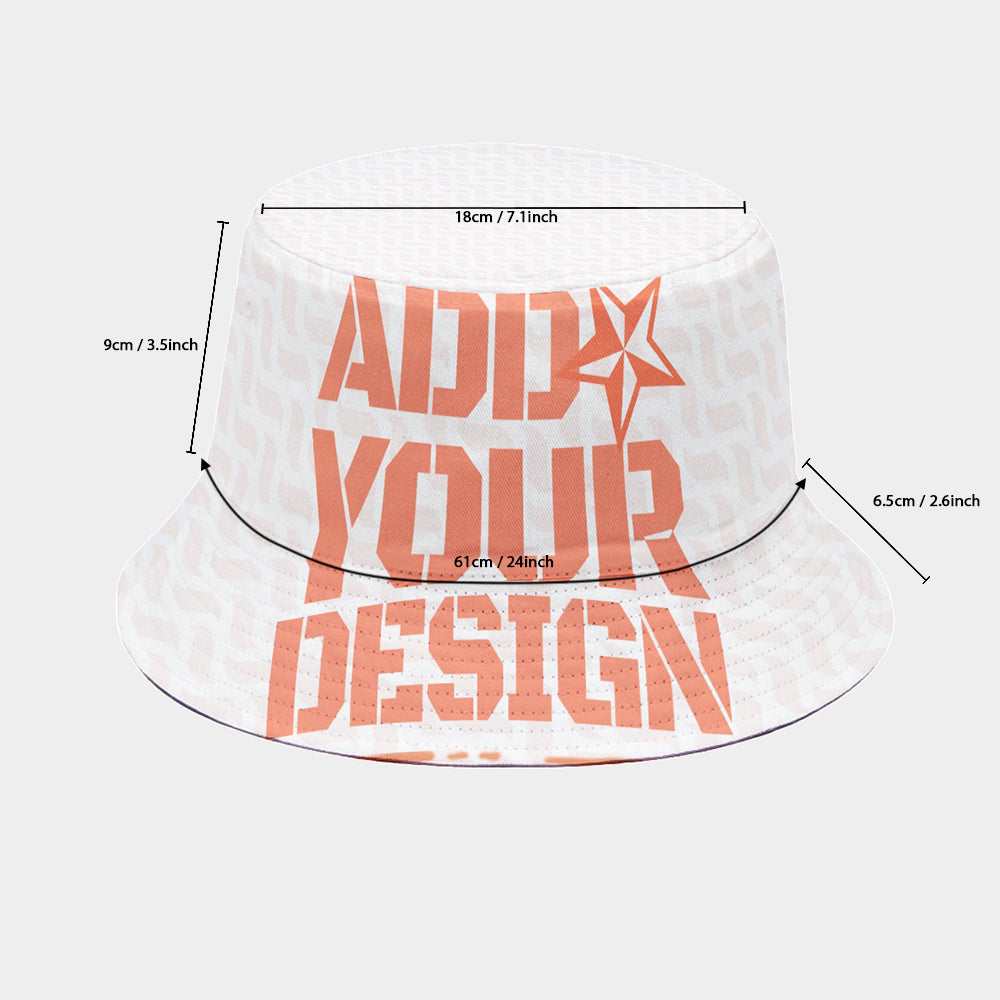 Groovy 70s Flower Power Rainbow Bucket Hat | All-Over Print