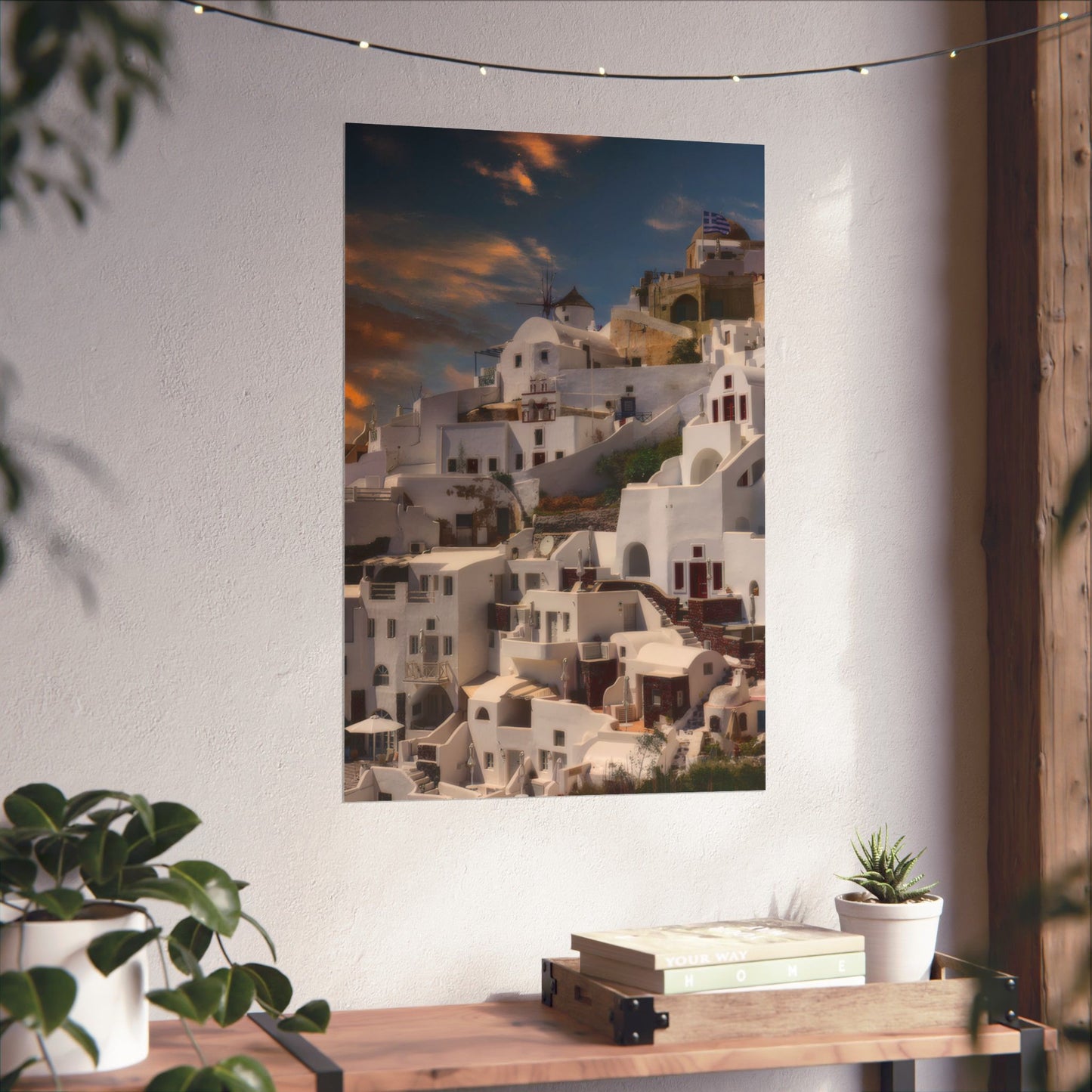 Santorini Sunset Dreams | Premium Matte Vertical Poster