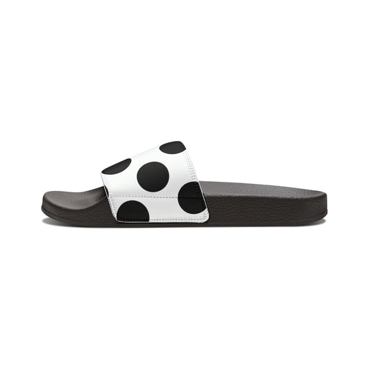Polka Dot Slide Sandals — Women's Removable-Strap Summer Slides