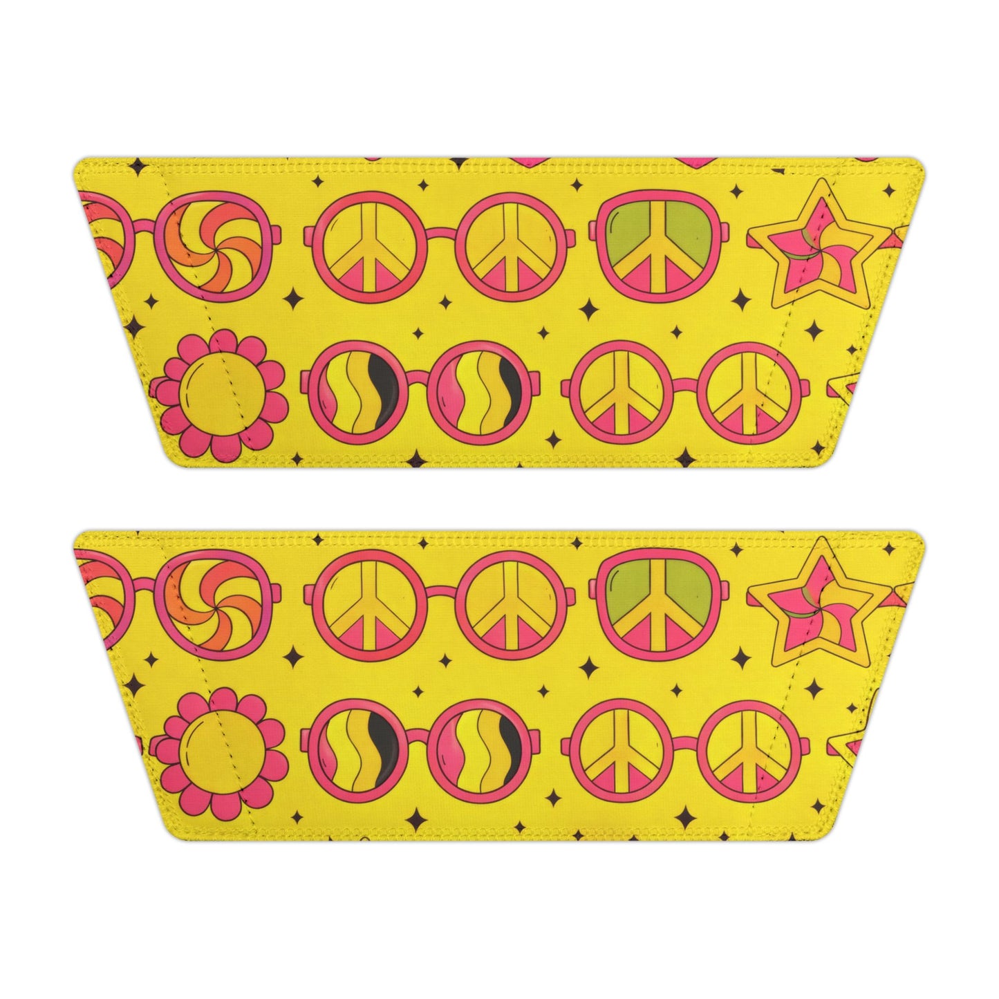 Women's Yellow Floral Removable-Strip Slide Sandals — Adjustable Strap Summer Sliders