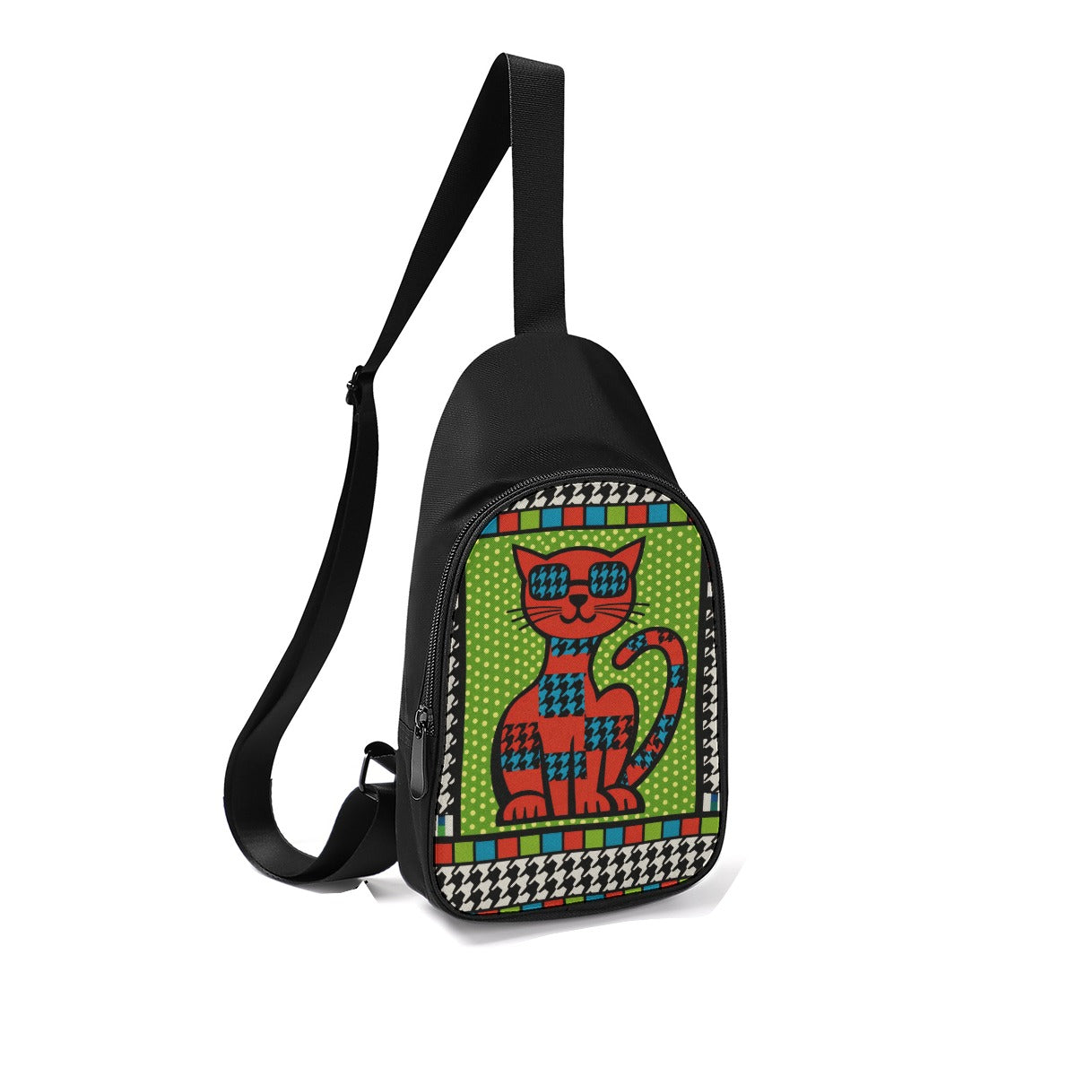 60s Pop Art Cool Cat Crossbody Chest Bag Chest Bags