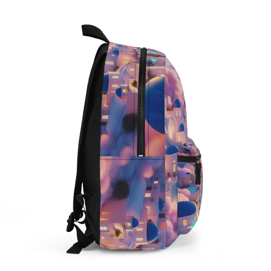 Dreamscape Sunset Backpack — Fantasy Cloud City Travel Bag