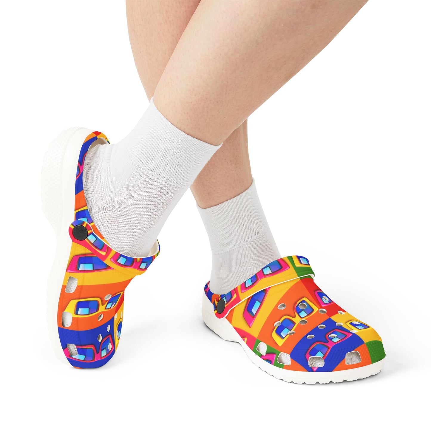 Colorful Retro Cassette Pattern EVA Clogs