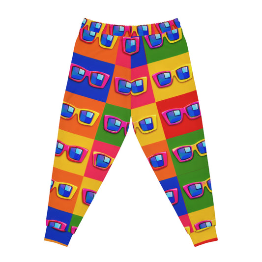 Colorful Sunglasses Pattern Joggers – Retro Pop Athletic Pants
