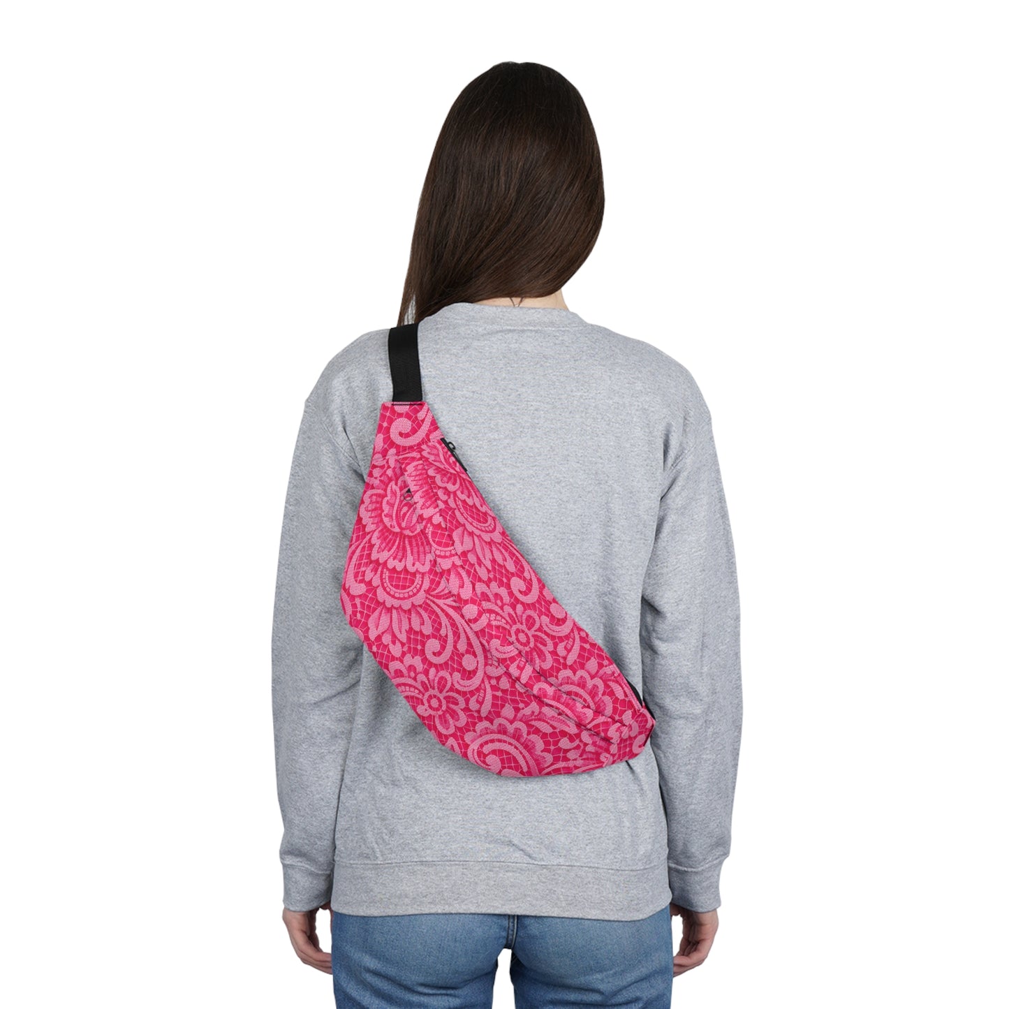 Pink Paisley Fanny Pack — Large Travel Waist Bag