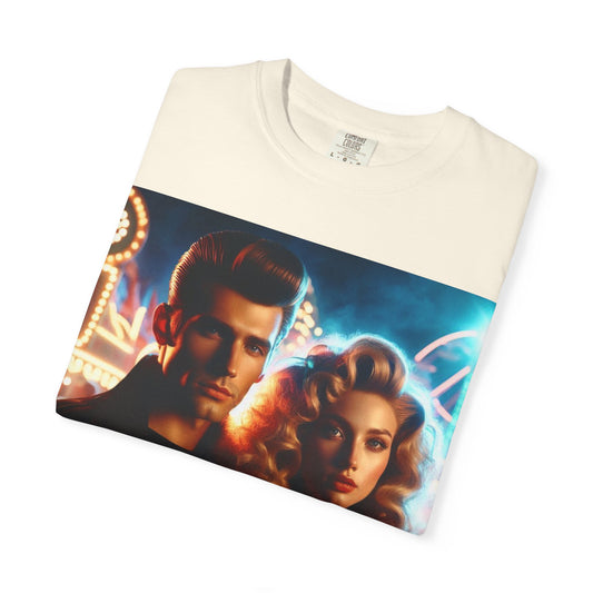 Summer Nights Cinema Tee — Vintage 1950s Carnival Romance Graphic T-Shirt