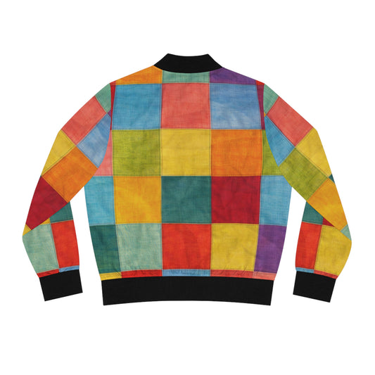 Colorblock Patchwork Women's Bomber Jacket