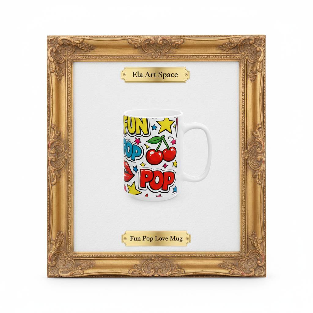 Fun Pop Love Mug złota rama