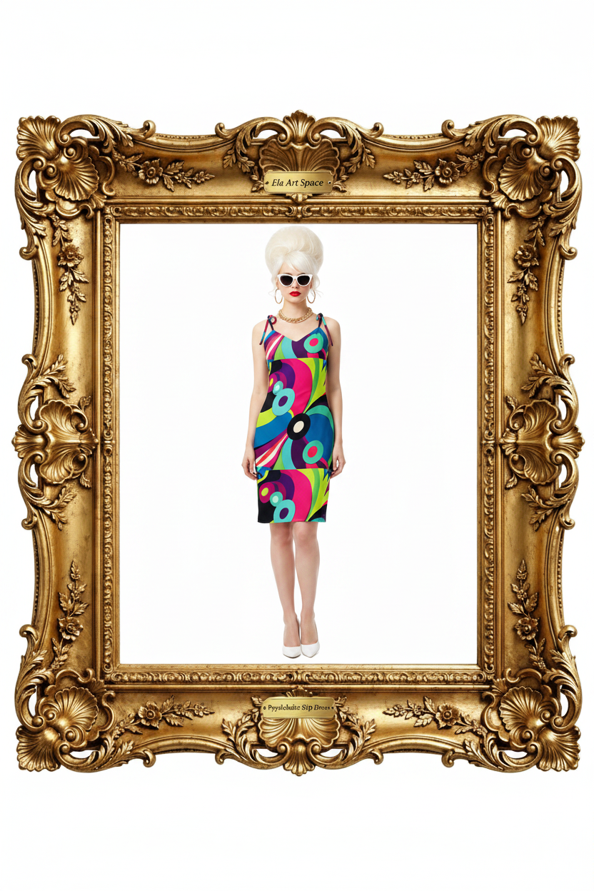 Złota rama — Psychedelic Slip Dress