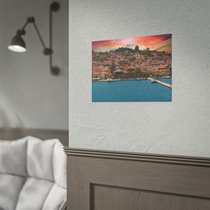 Sunset Poros Island Greece  Poster | Rolled Poster