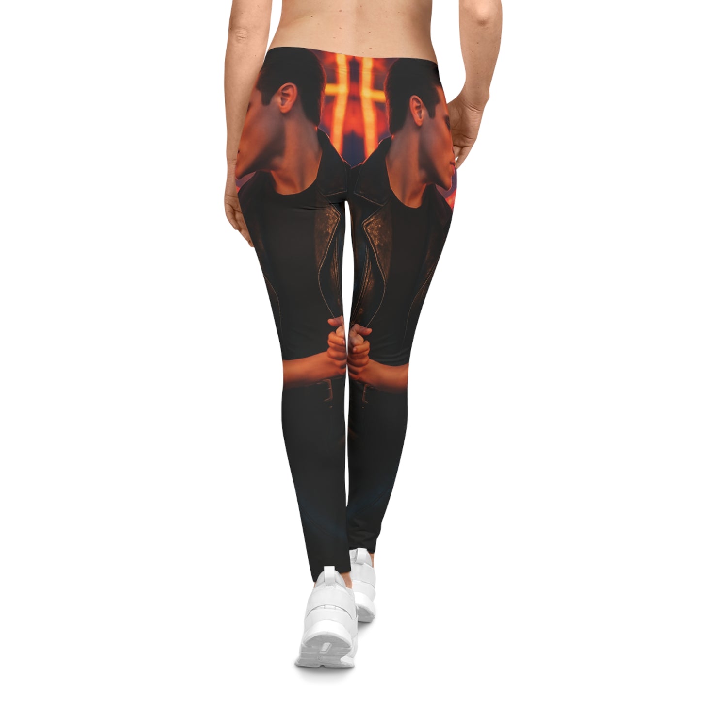 Summer Nights Aesthetic Leggings — Vintage 1950s Carnival Romance AOP Yoga Pants