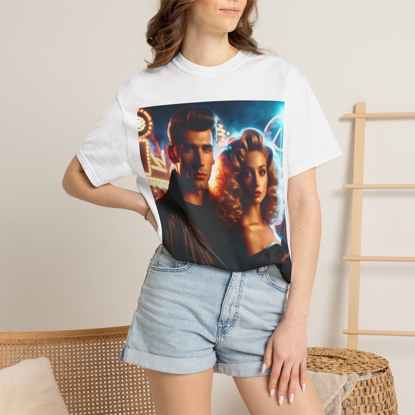 Summer Nights Cinema Tee — Vintage 1950s Carnival Romance Graphic T-Shirt