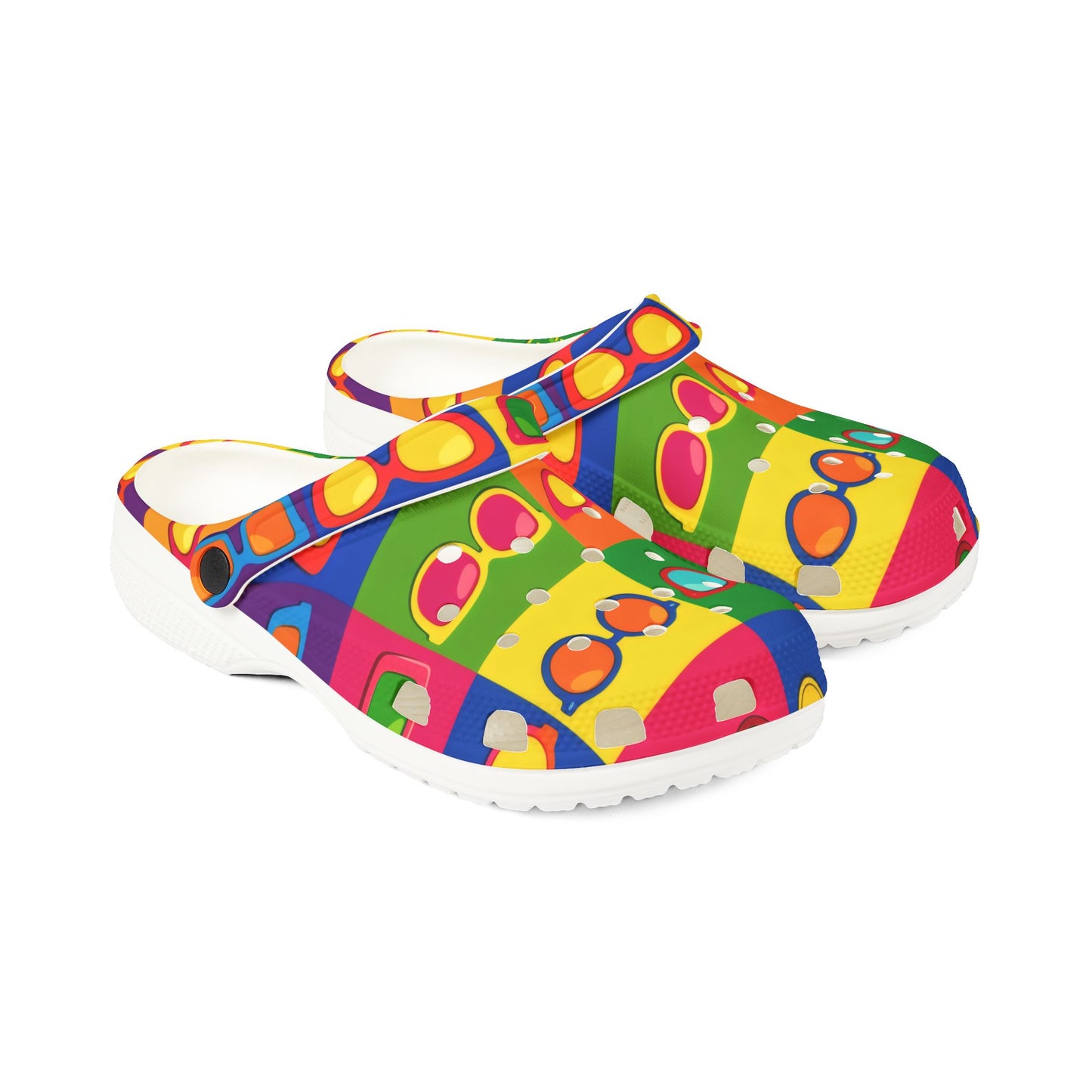Colorful Sunglasses Pop Art Clogs - EVA Foam Slip-On Shoes