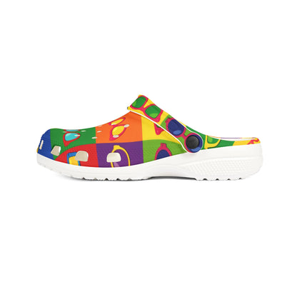 Colorful Sunglasses Pop Art Clogs - EVA Foam Slip-On Shoes
