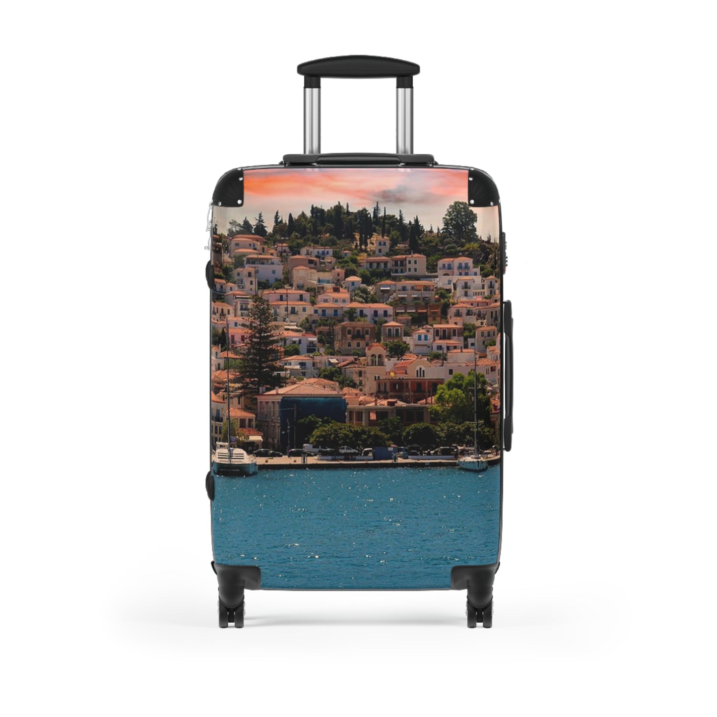 Poros Greece  Suitcase | Travel Luggage with Coastal Photo