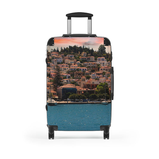Poros Greece  Suitcase | Travel Luggage with Coastal Photo
