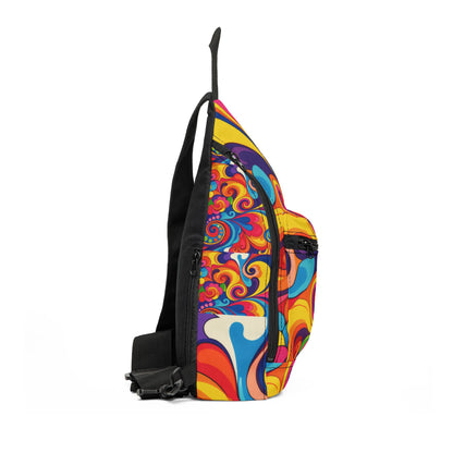 Psychedelic Swirl Sling Bag — Colorful Retro Boho Crossbody