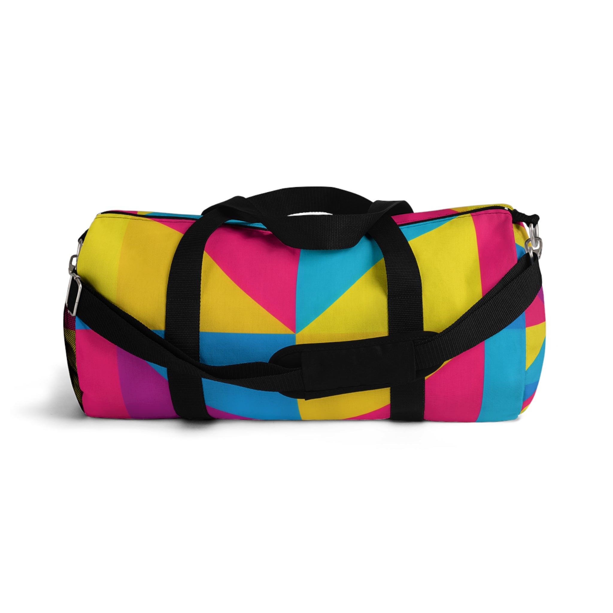 Geometric Colorblock Duffel Bag