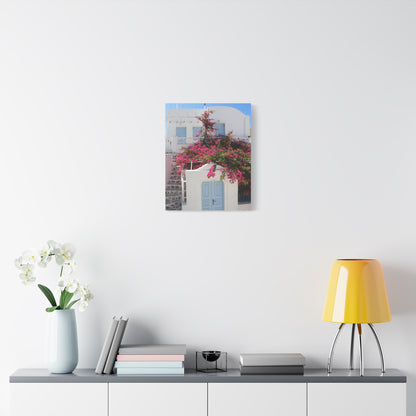 Santorini Bougainvillea Matte Canvas