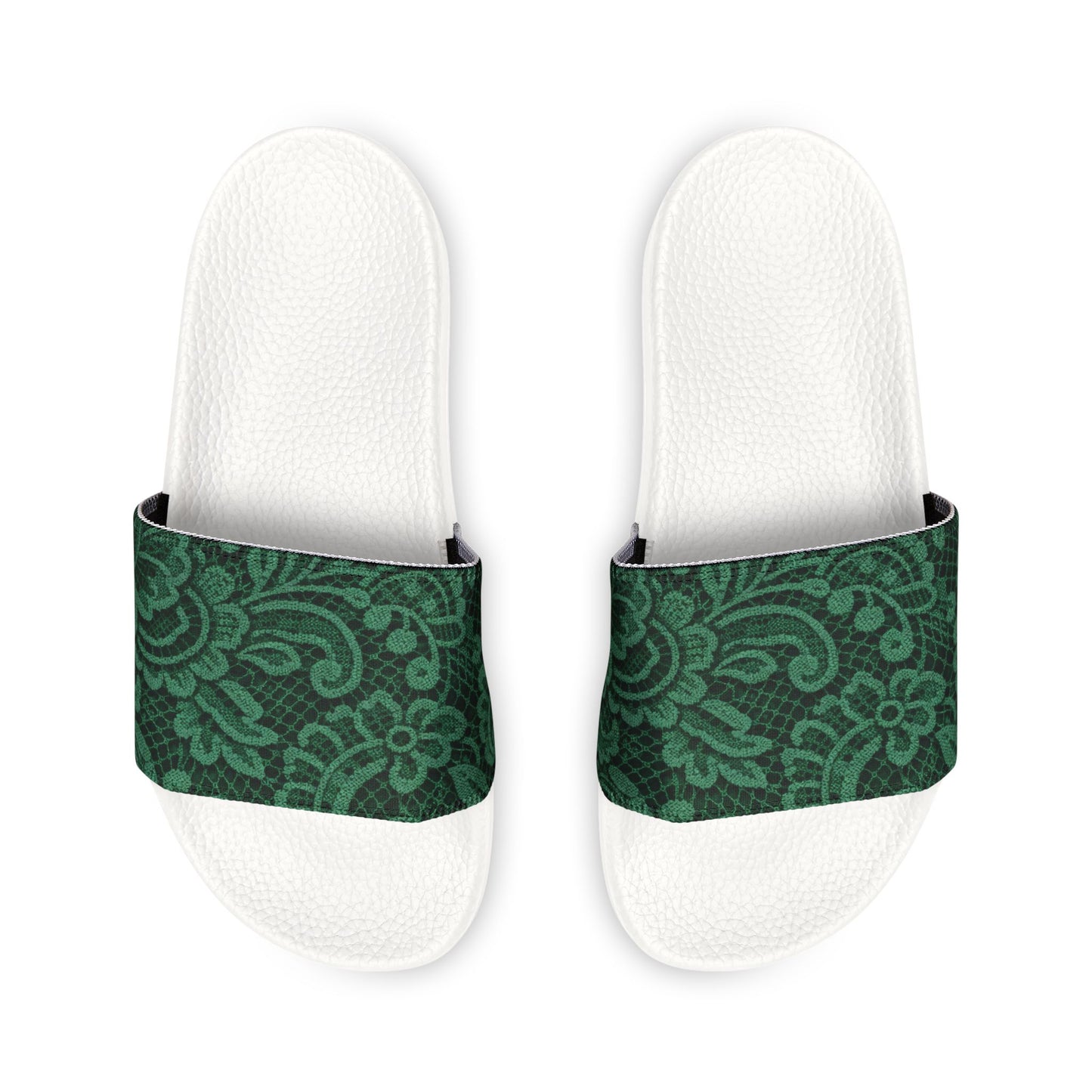 Green Paisley Slide Sandals — Women’s Removable- Strap Slides
