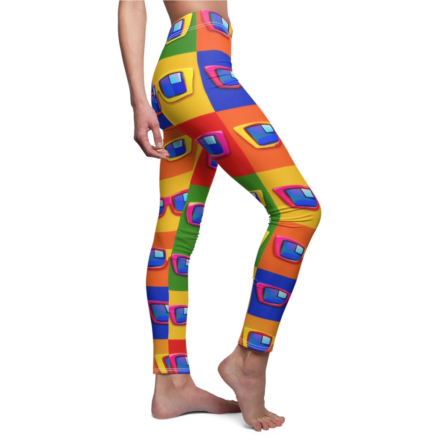 Sunglasses Pop Art Leggings — Colorful Retro Patterned Women's Leggings