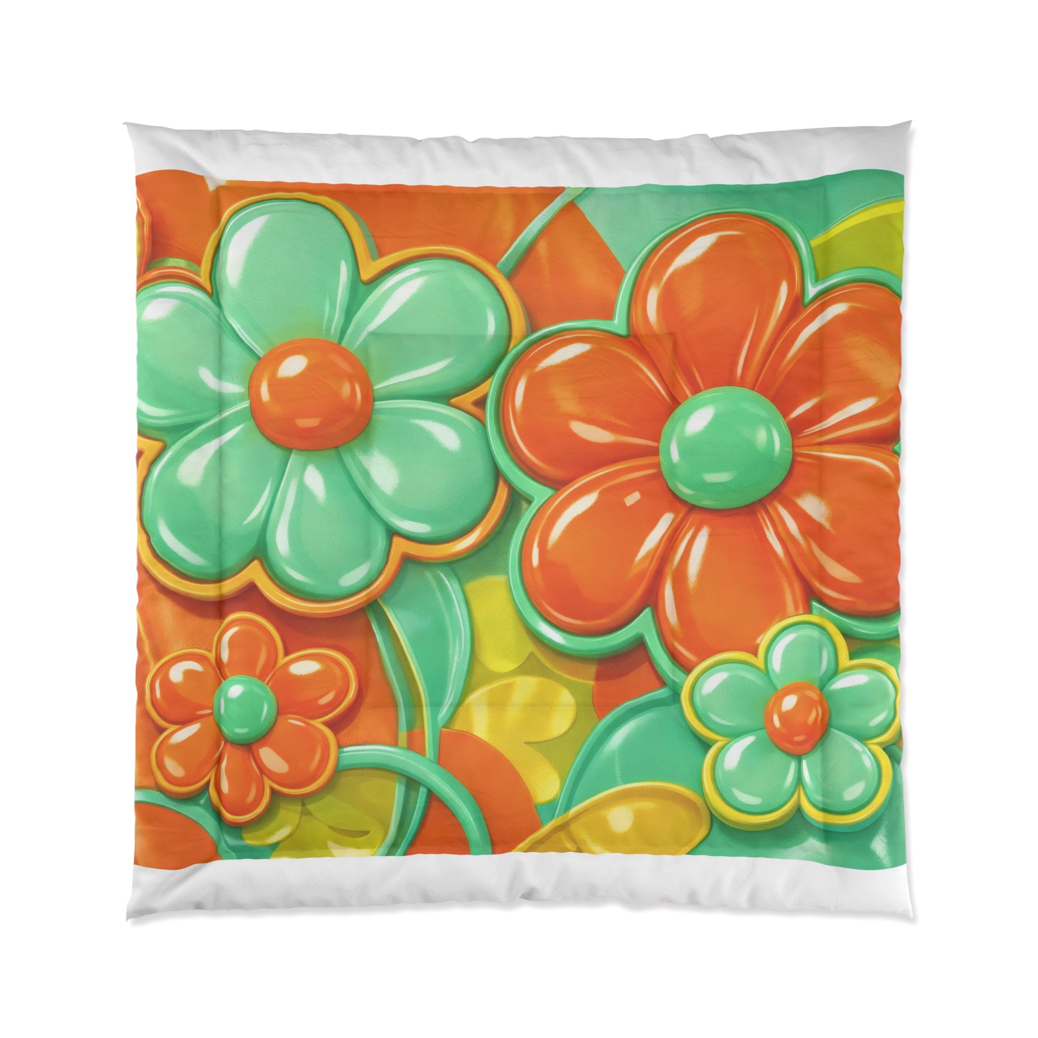 Jelly Bloom - 60s Glossy Floral Comforter