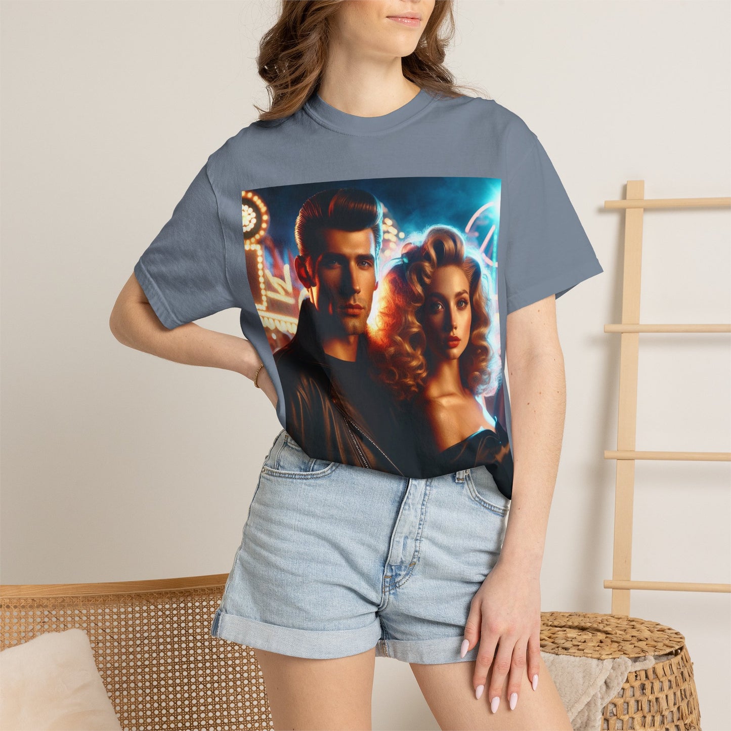 Summer Nights Cinema Tee — Vintage 1950s Carnival Romance Graphic T-Shirt