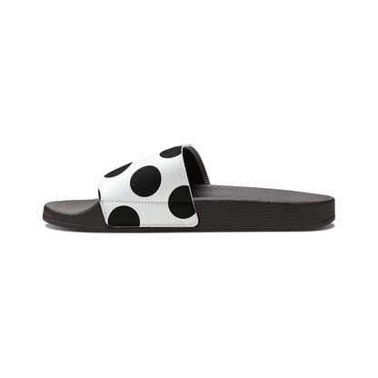 Polka Dot Slide Sandals — Women's Removable-Strap Summer Slides