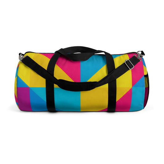 Color Block Geometric Duffel Bag — Bright Travel & Gym Bag