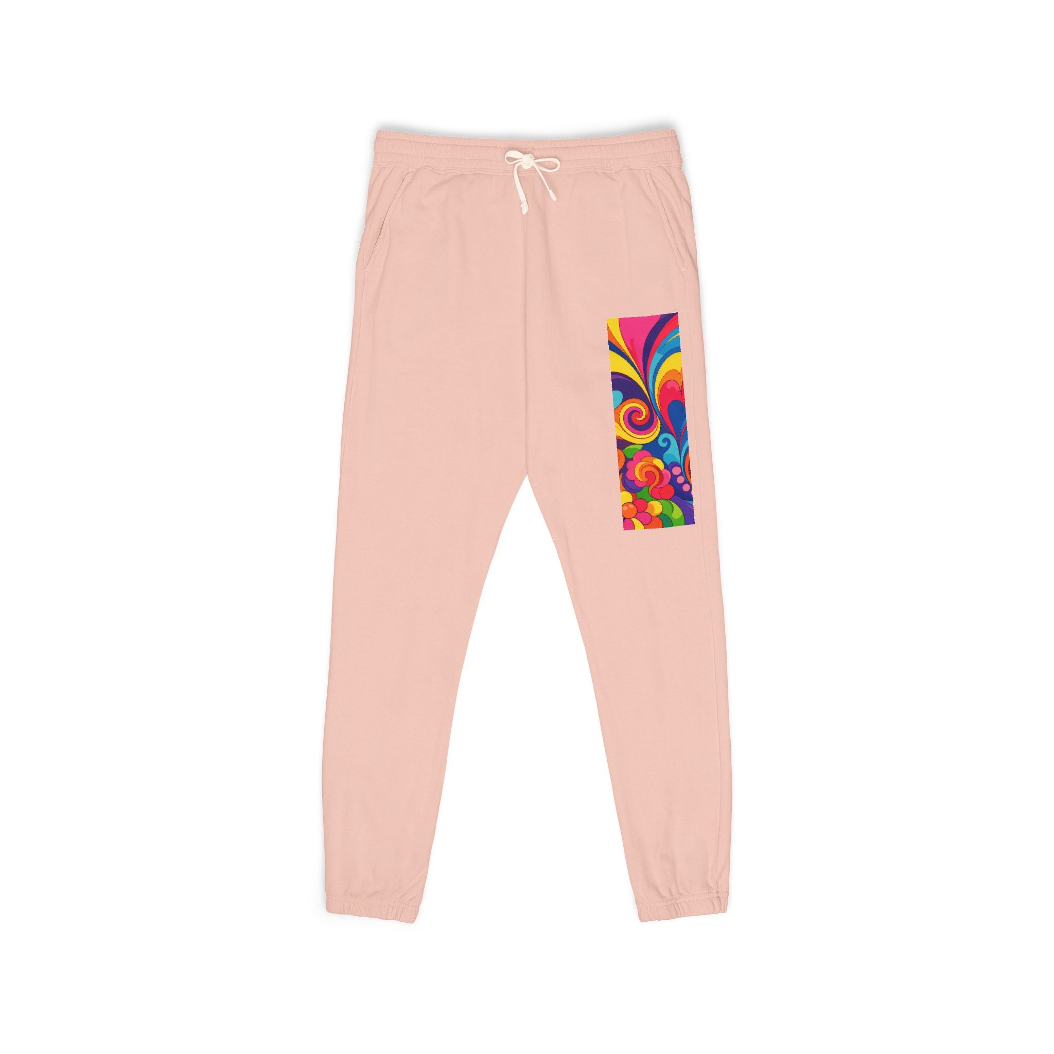 Floral Psychedelic Joggers — Colorful Side Panel Sweatpants