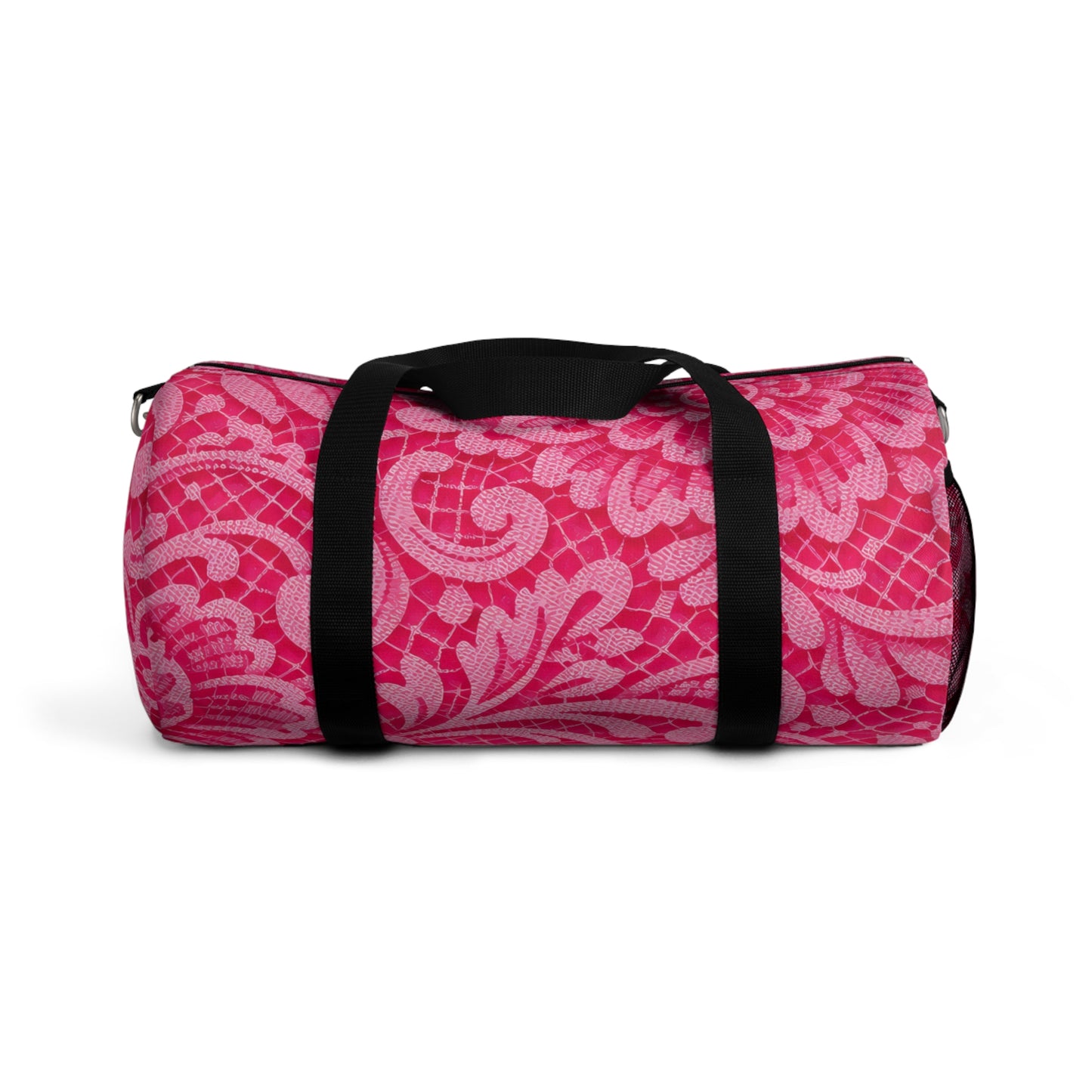 Pink Floral Pattern Duffel Bag — Stylish Travel & Gym Bag