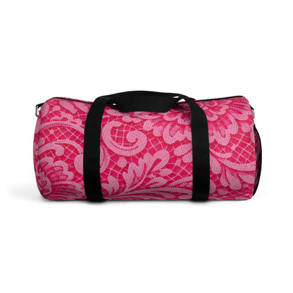 Pink Floral Pattern Duffel Bag — Stylish Travel & Gym Bag
