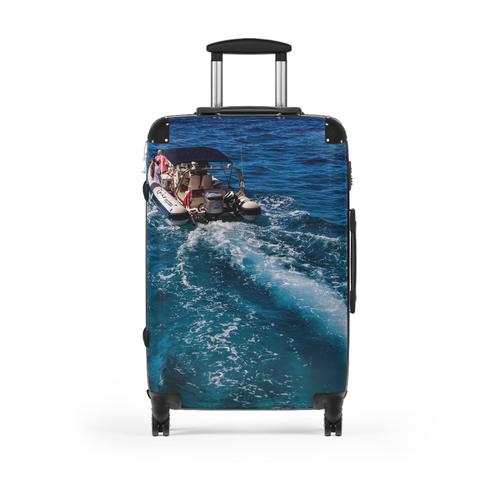 Antipaxos Wake Suitcase - Speedboat Blue Water Luggage | Original Photo