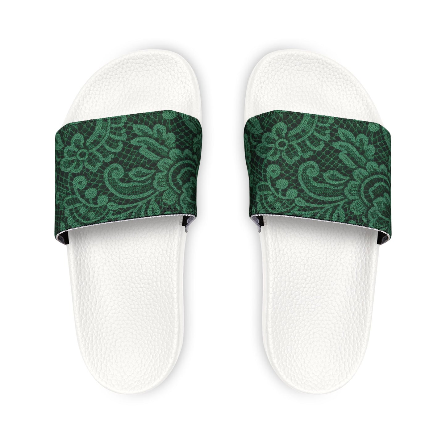 Green Paisley Slide Sandals — Women’s Removable- Strap Slides