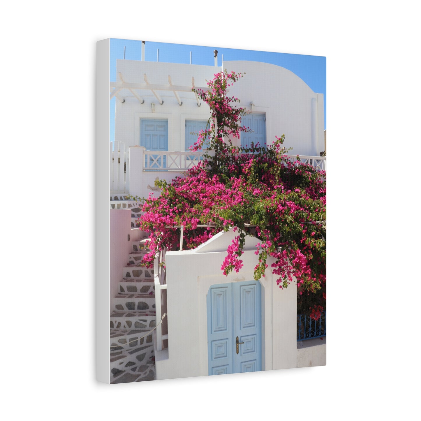 Santorini Bougainvillea Matte Canvas