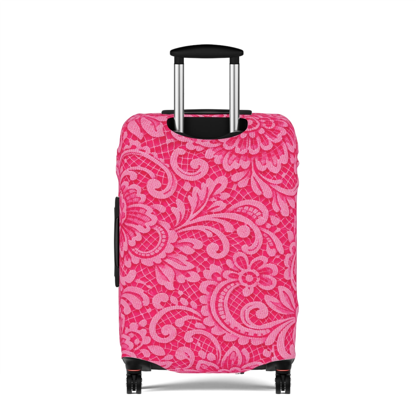 Pink Paisley Luggage Cover — Floral Travel Suitcase Protector