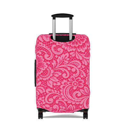 Pink Paisley Luggage Cover — Floral Travel Suitcase Protector