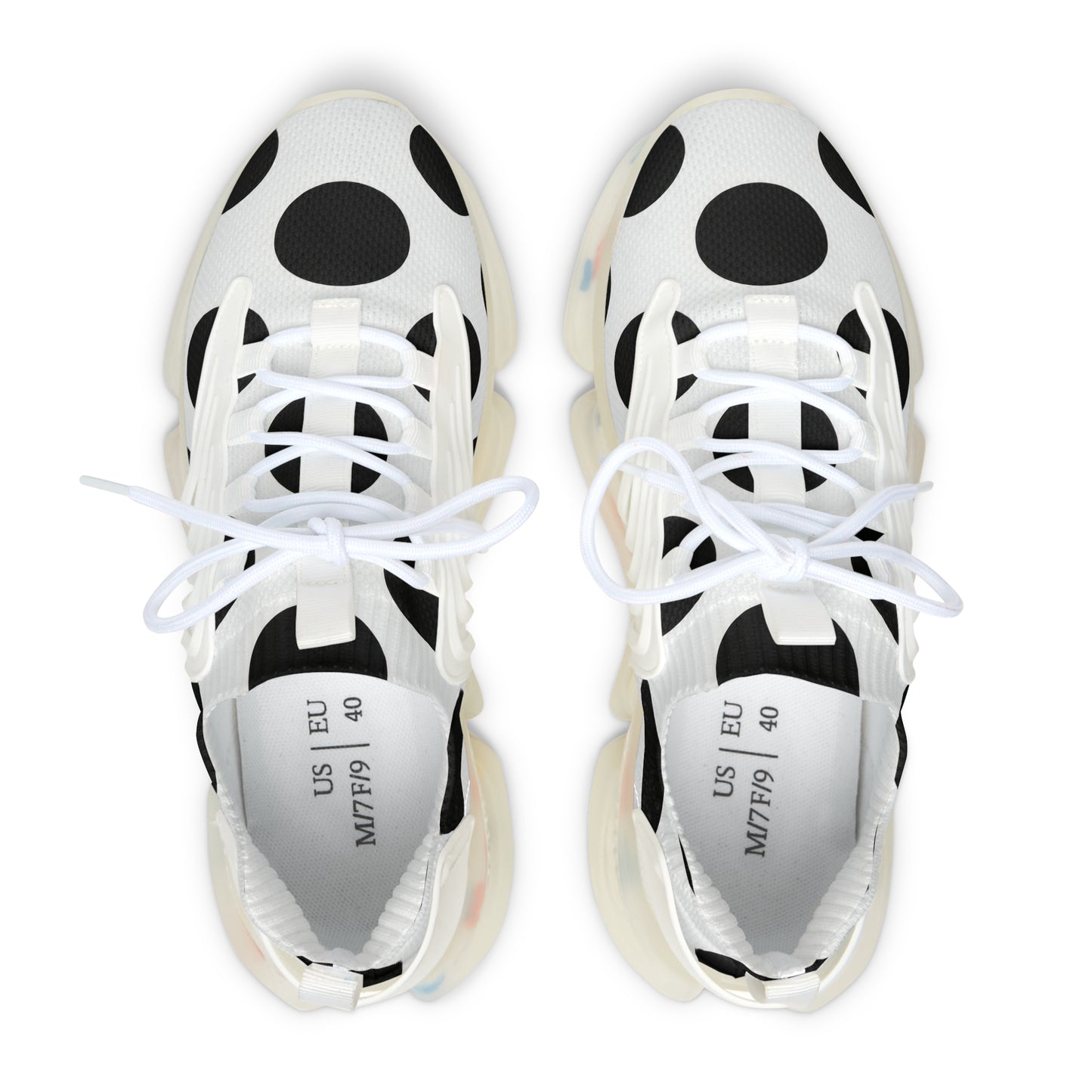 Women’s Polka Dot Mesh Sneakers — Lightweight Breathable Athletic Shoes