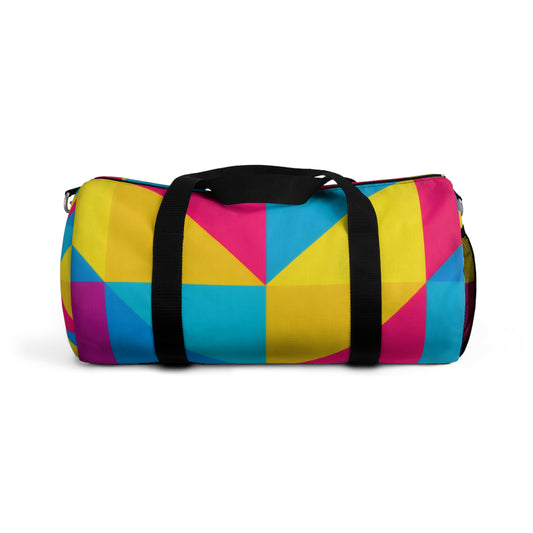 Color Block Geometric Duffel Bag — Bright Travel & Gym Bag