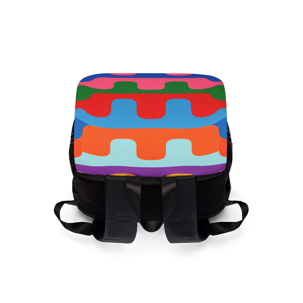 Retro Wave Puzzle Backpack