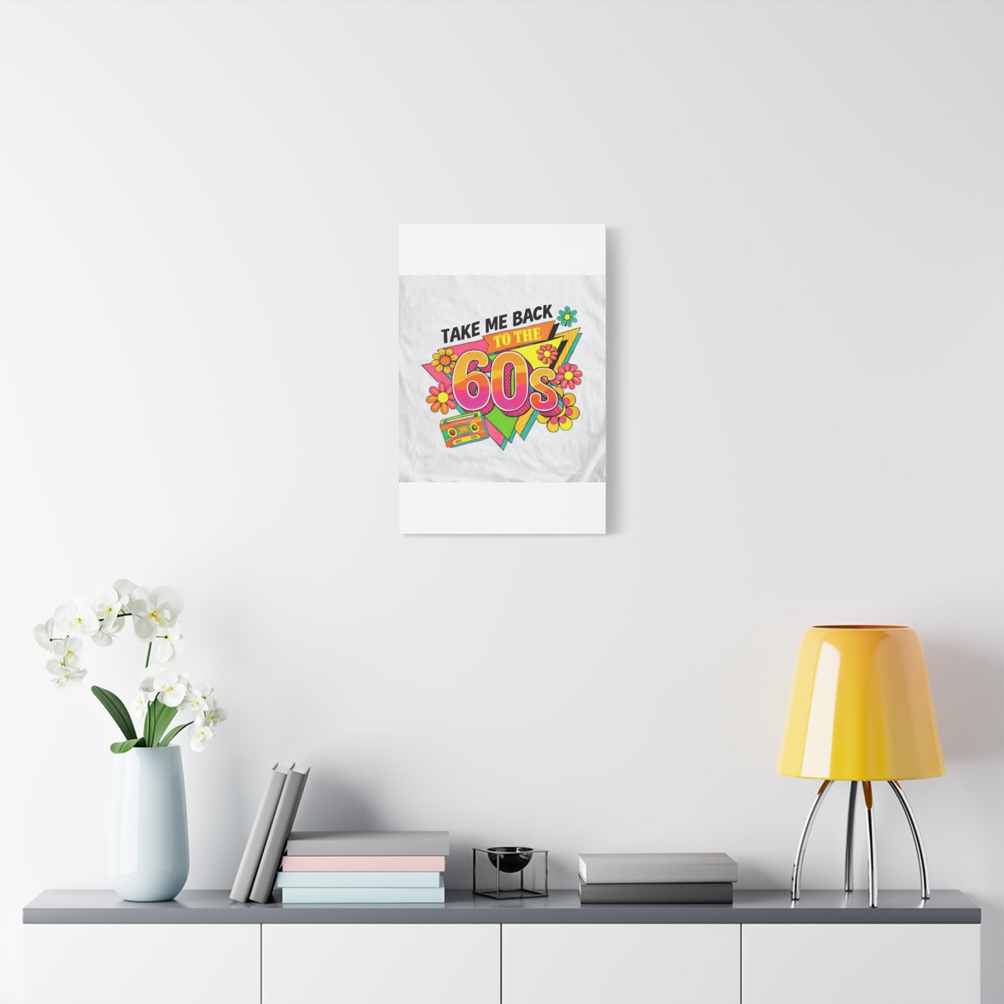 Take Me Back to the 60s Canvas — Retro Pop Art Matte Stretched Wall Art