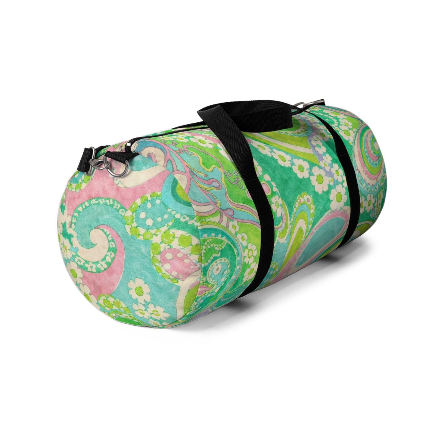 Green Paisley Duffel Bag – Floral Retro Travel Gym Bag