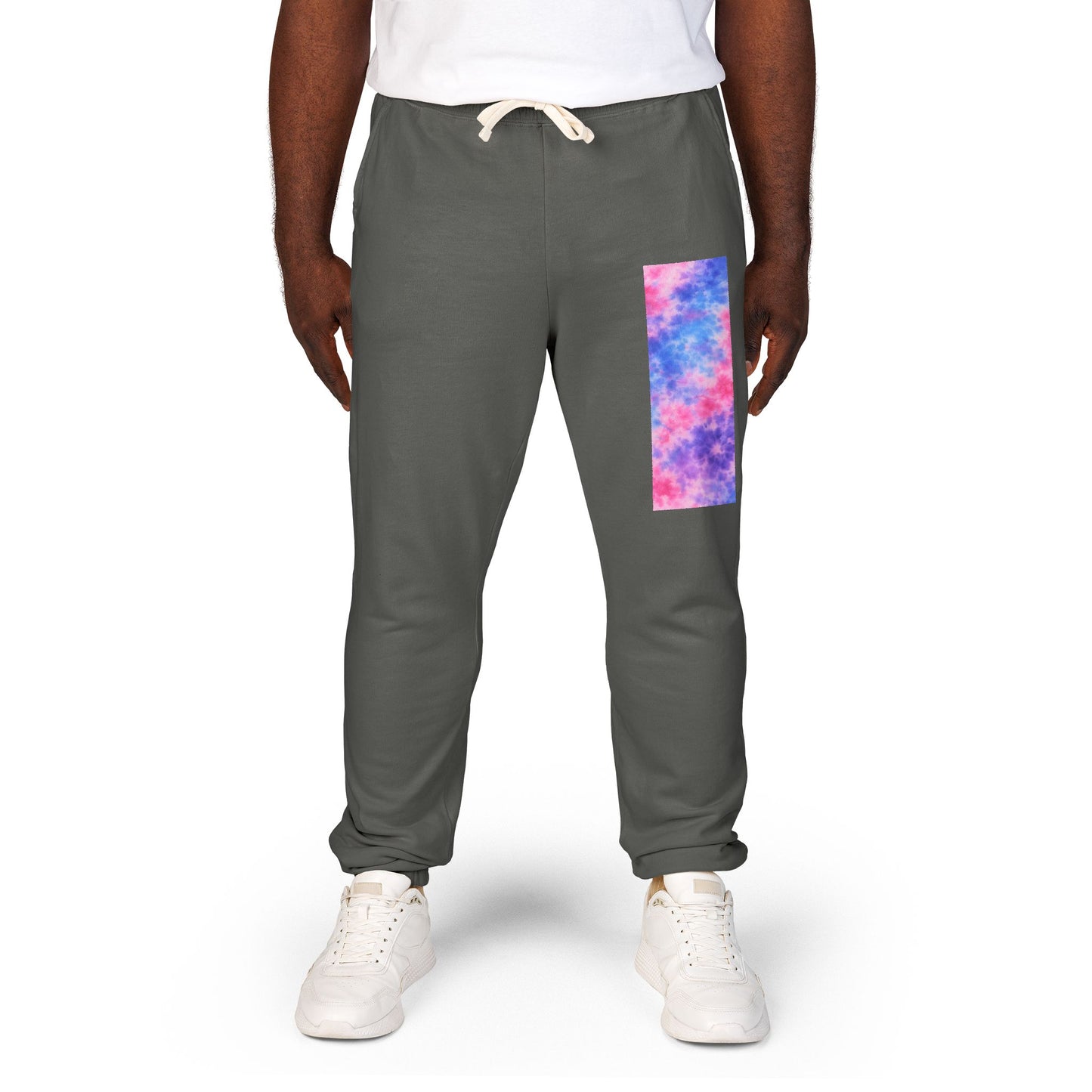 Tie-Dye Patch Sweatpants — Colorful Retro Lounge Joggers