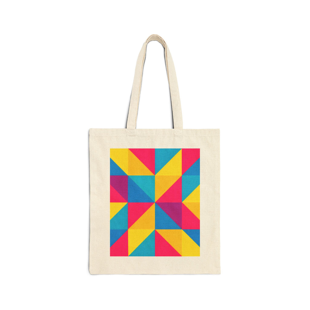 Geometric Colorblock Tote Bag