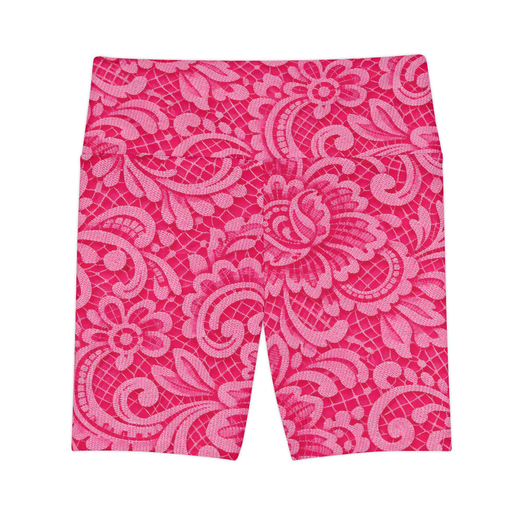 Pink Lace Biker Shorts